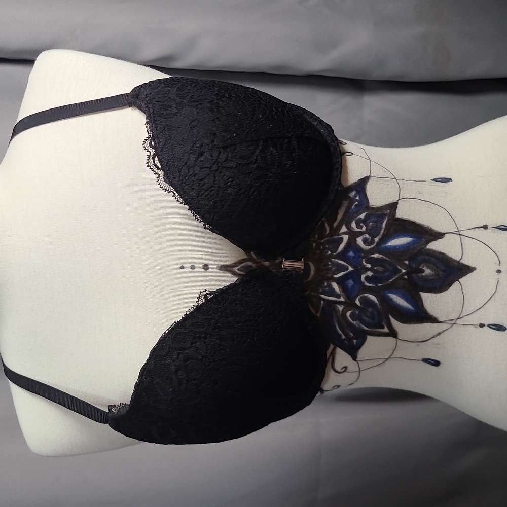 Black bra with sexy lace back